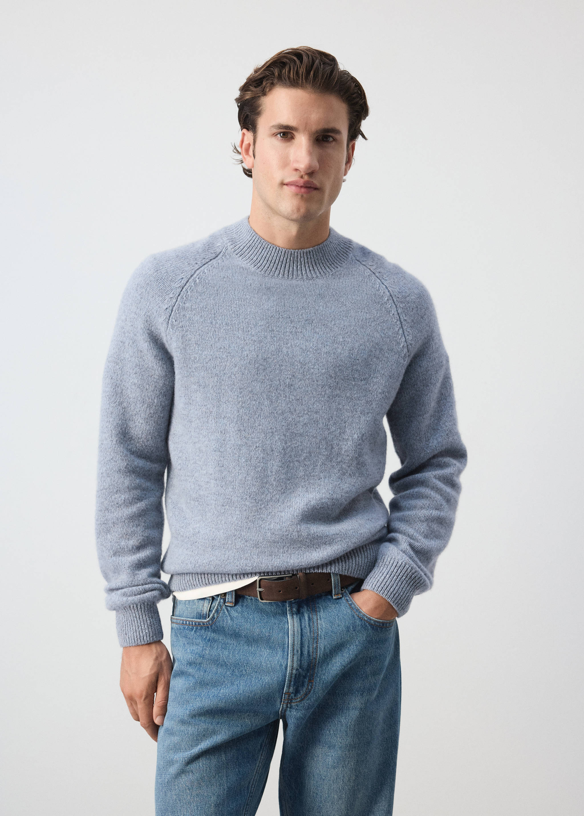 100% Italian wool knit jumper - Medium plane