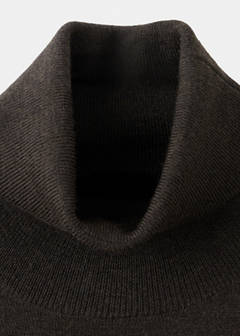 100% merino wool turtleneck sweater — Chocolate 7
