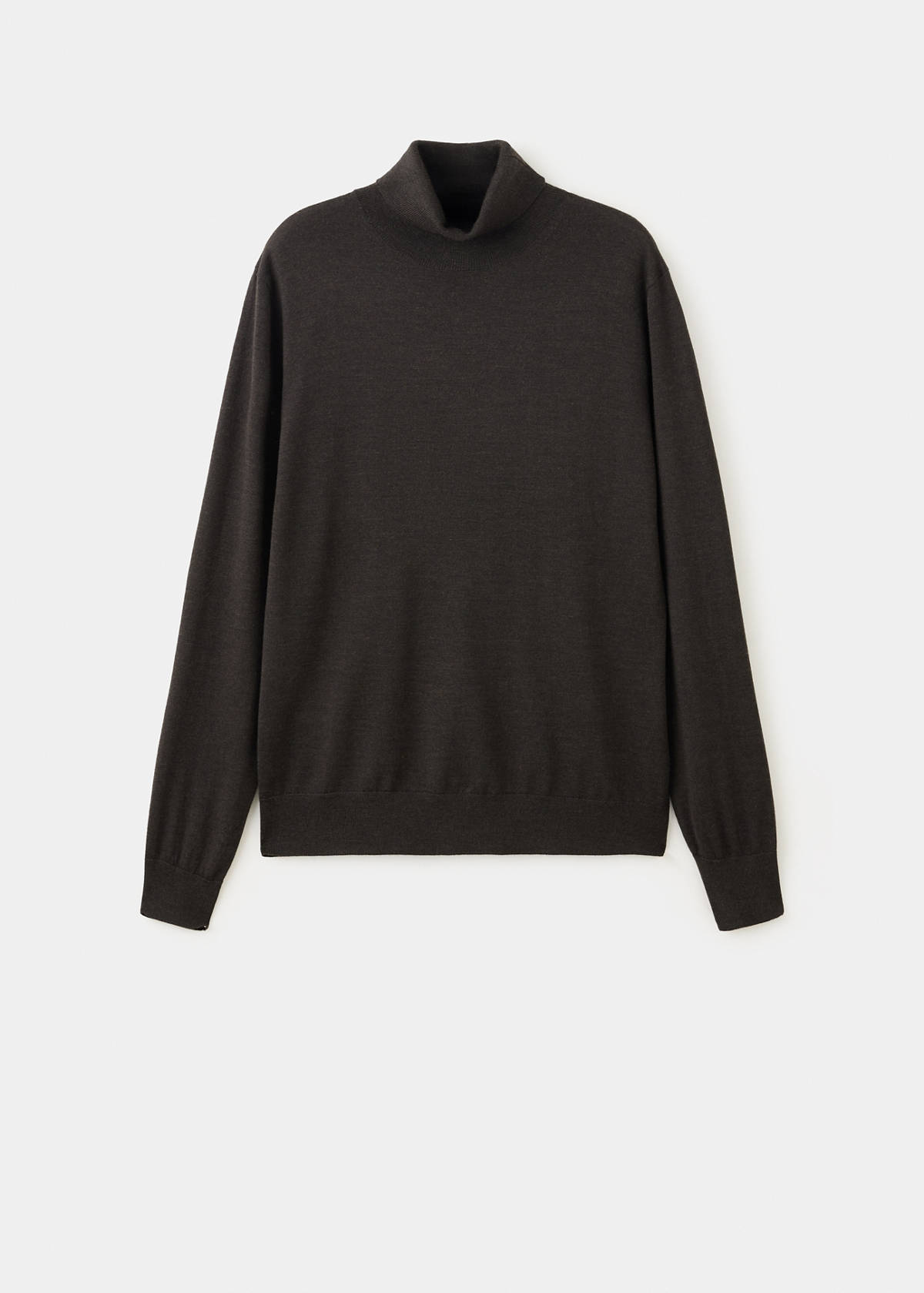 100% merino wool turtleneck sweater — Chocolate