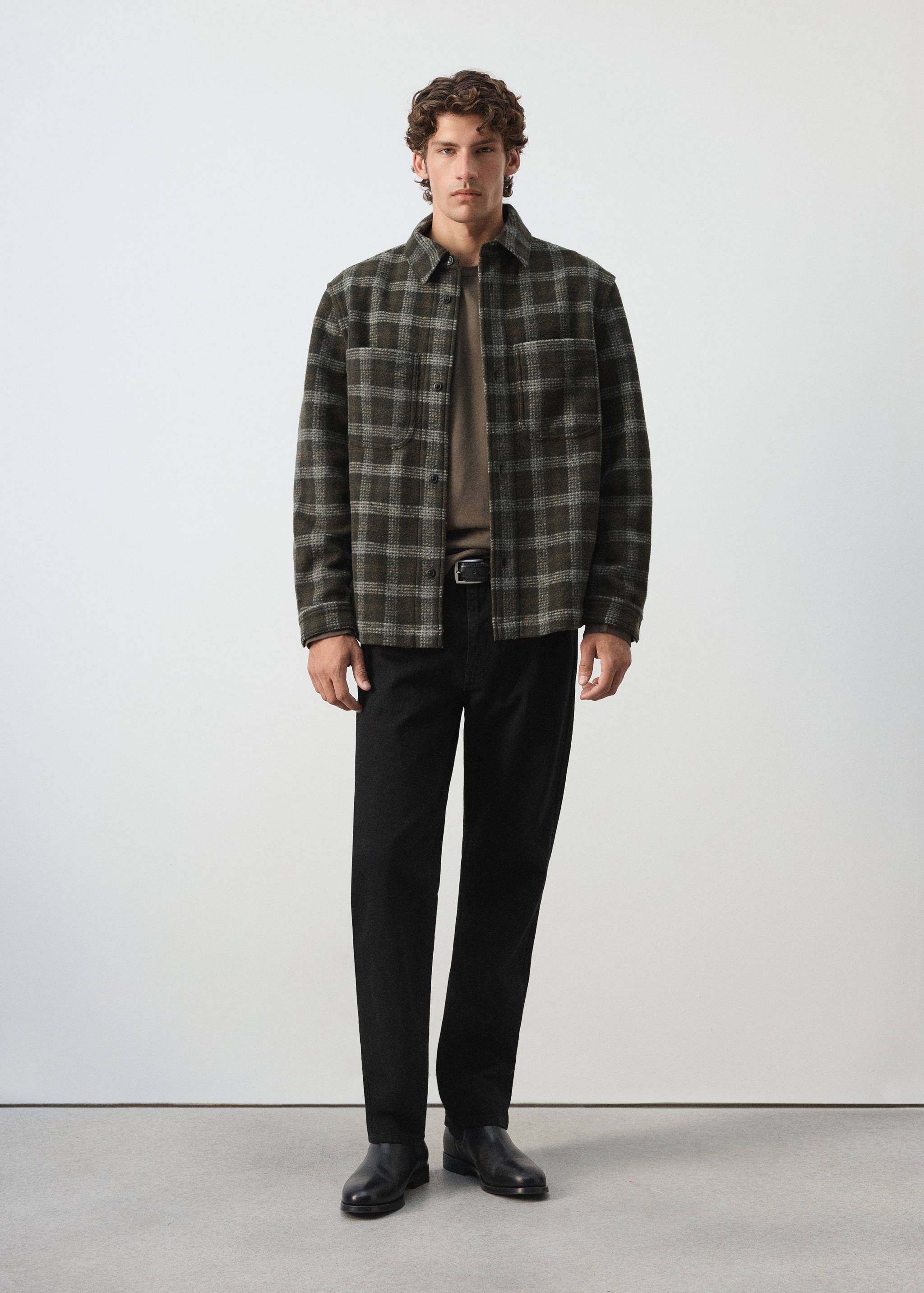 Check flannel overshirt - General plane