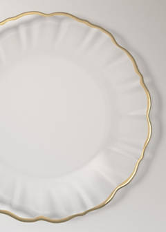 Wavy-edged glass plate — Gold 2