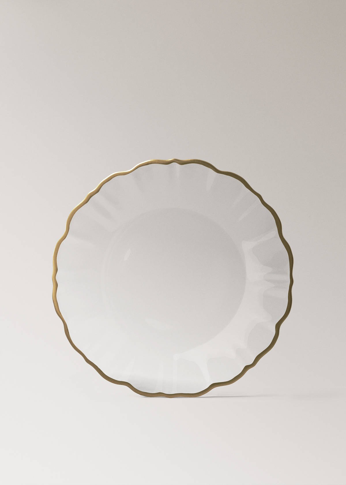 Wavy-edged glass plate — Gold