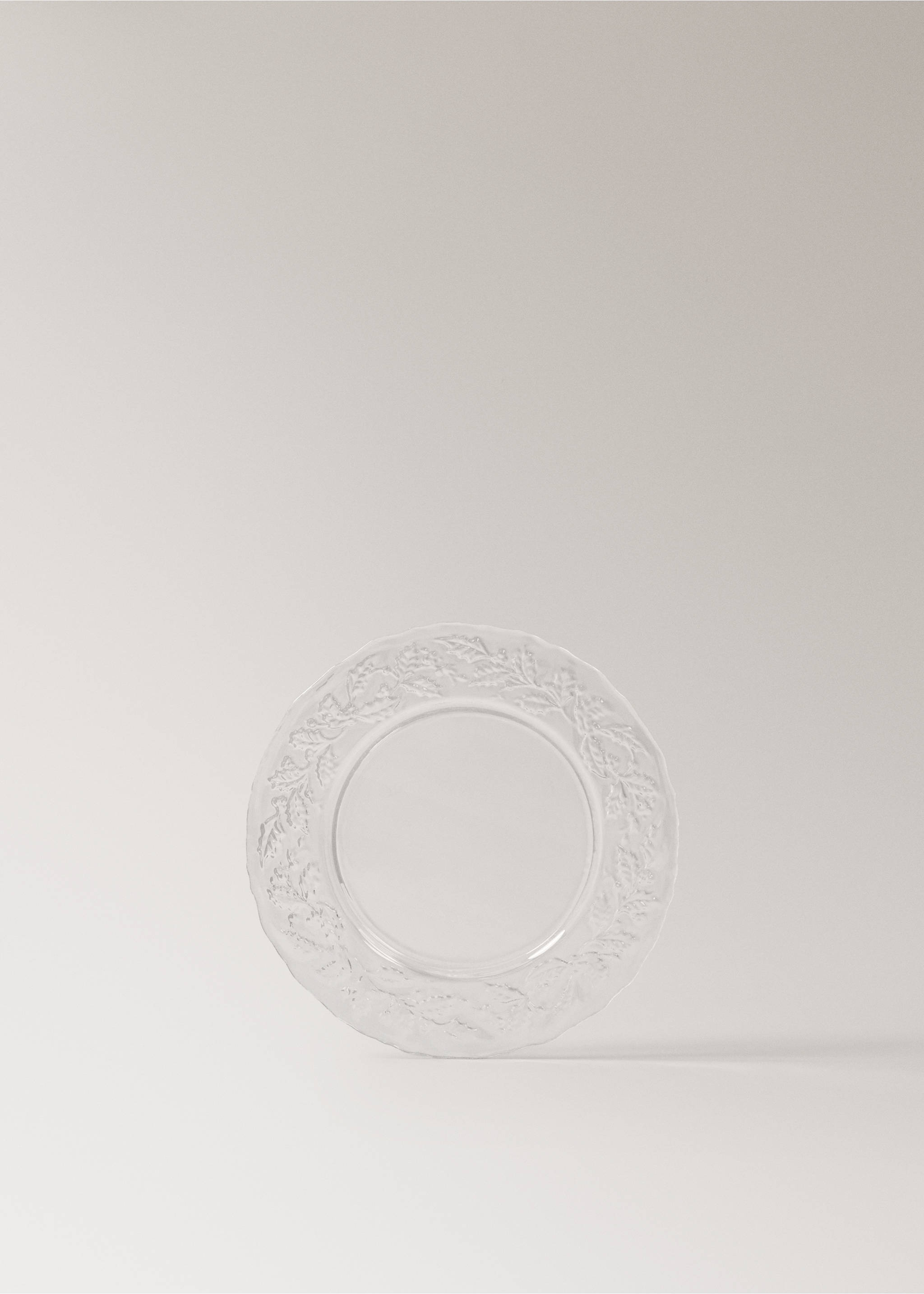 Assiette plate en verre avec motif décoratif - Article sans modèle, Noir. Ref: 37027905-00.