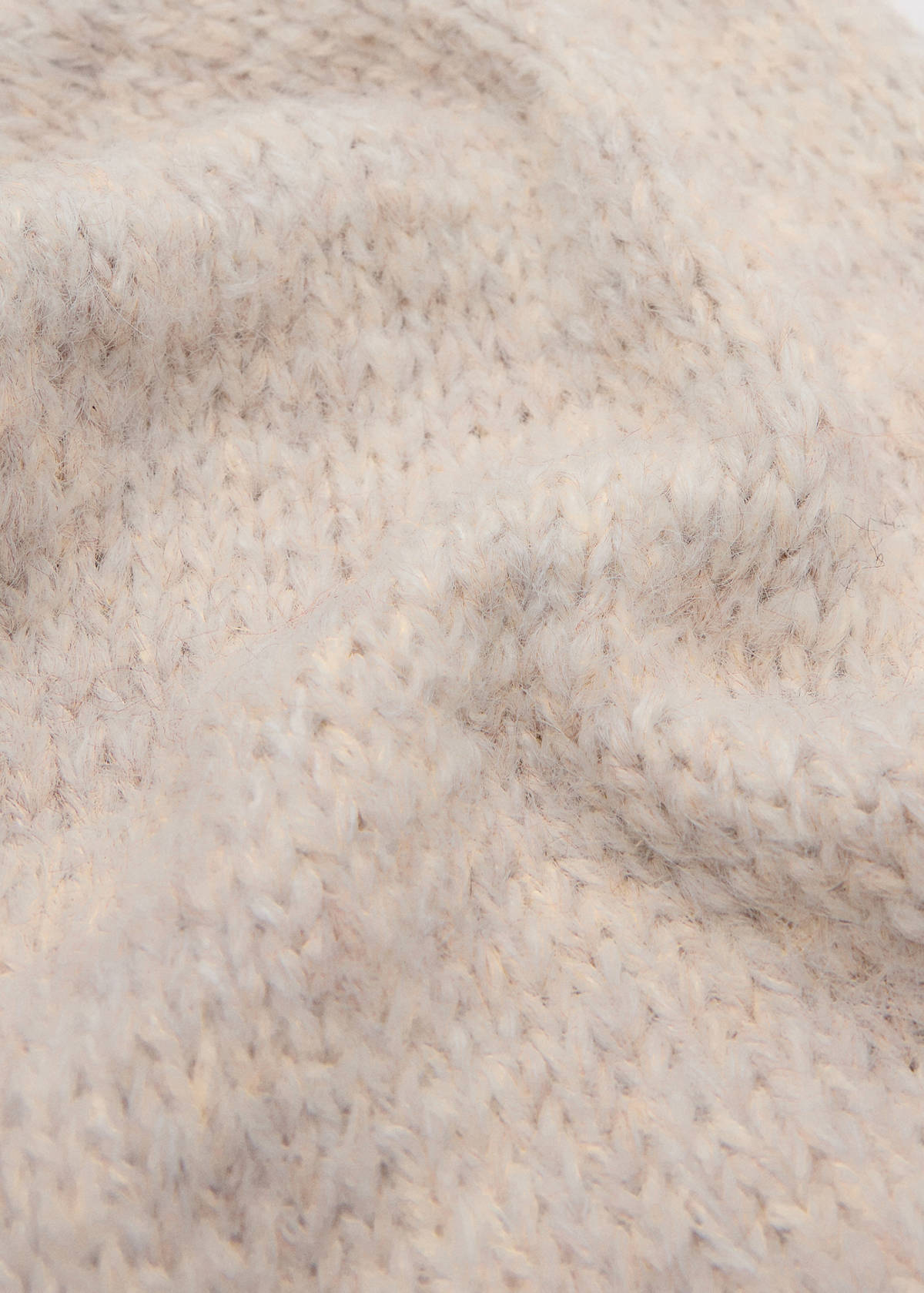 Fringes knit scarf — Ecru