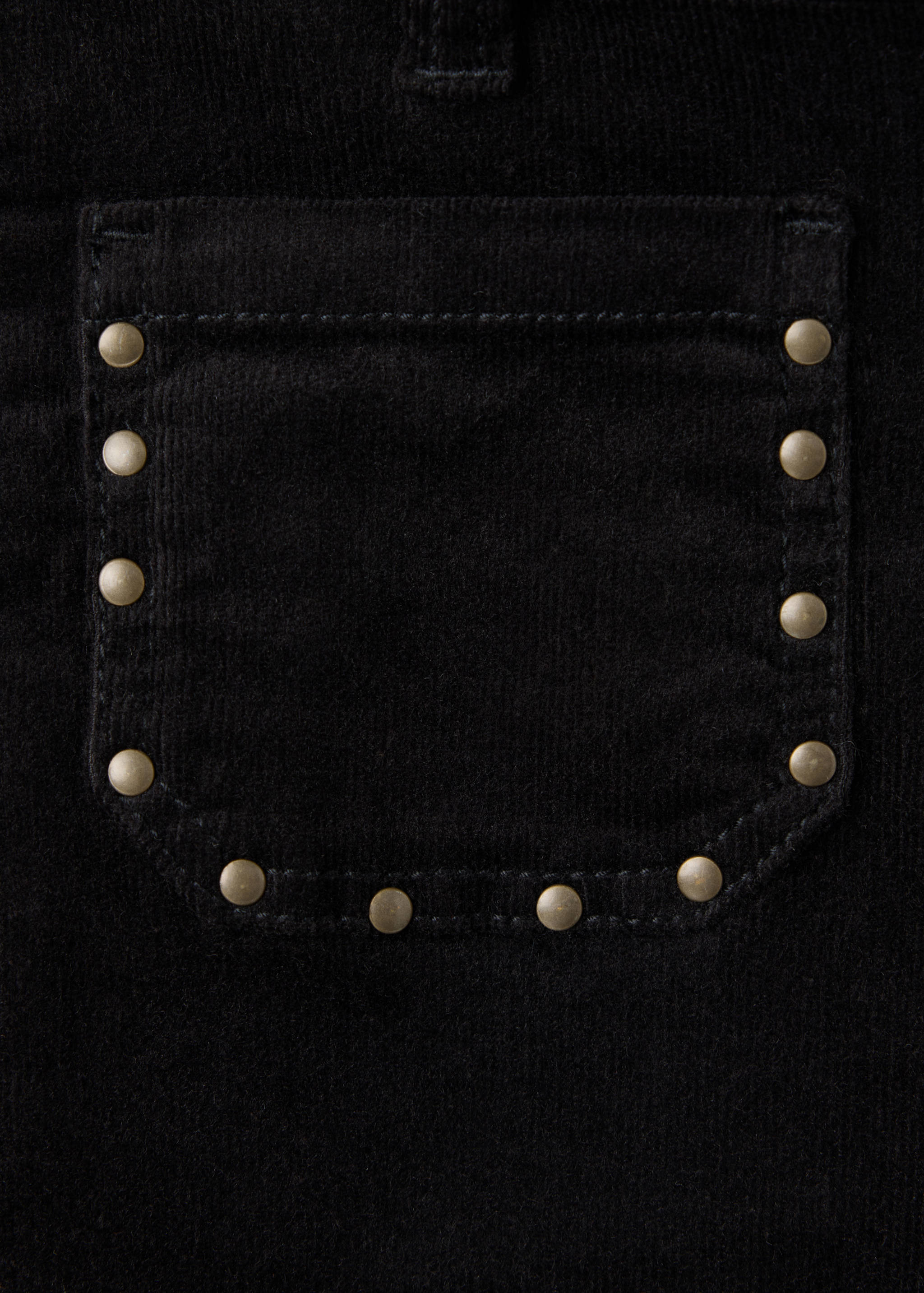 Flared corduroy trousers with studs - Details of the article 0