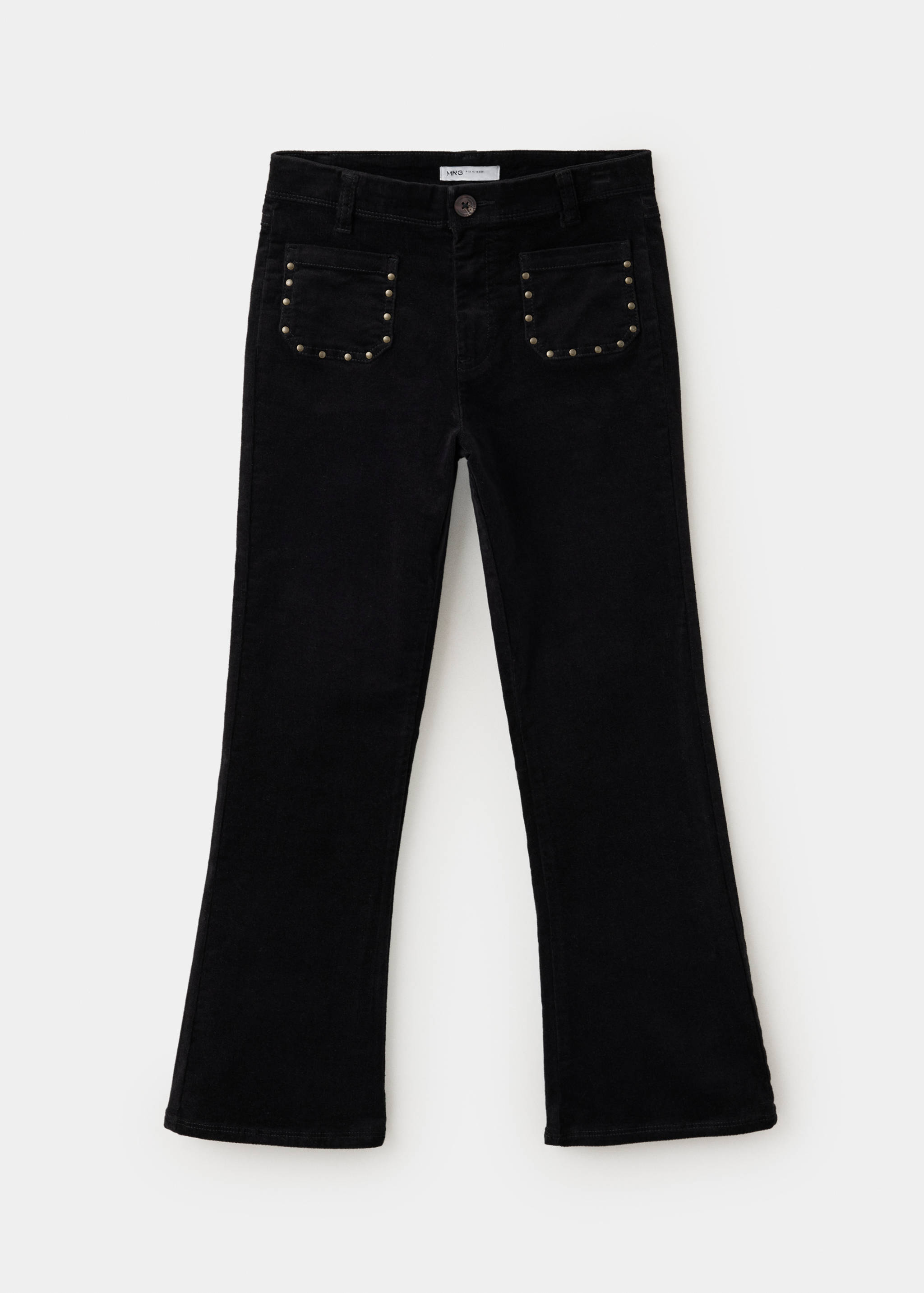 Flared corduroy trousers with studs - Article without model