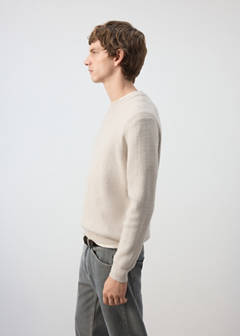 Herringbone knit sweater — Ice Grey 5