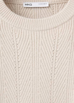Herringbone knit sweater — Ice Grey 7