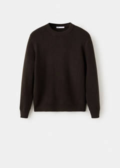 Herringbone knit sweater — Chocolate 6