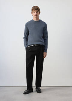 Herringbone knit sweater — Indigo Blue 2