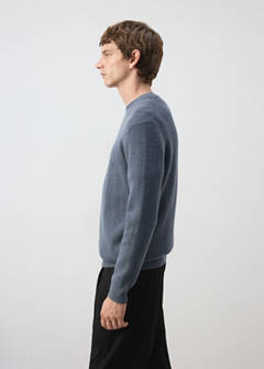 Herringbone knit sweater — Indigo Blue 5