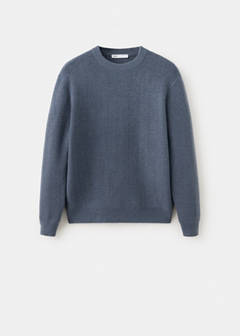 Herringbone knit sweater — Indigo Blue 8