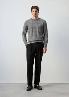 Structured knitted sweater — Medium Heather Grey 2