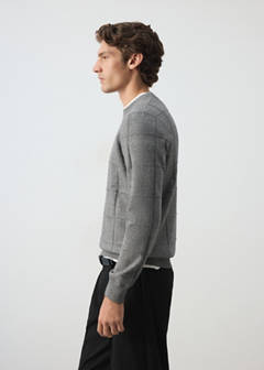 Structured knitted sweater — Medium Heather Grey 5