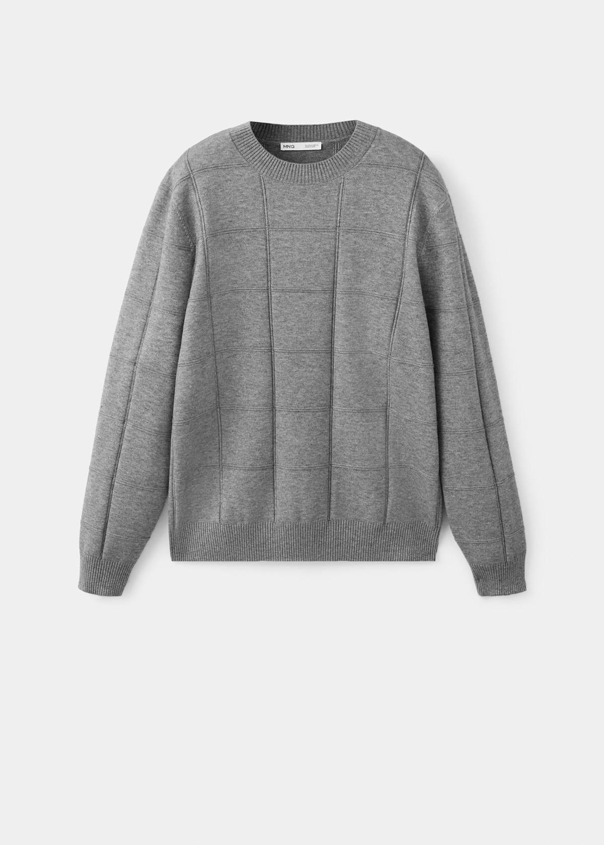 Structured knitted sweater — Medium Heather Grey