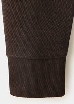 Cotton knit textured sweatshirt — Coffee 8