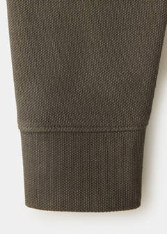 Cotton knit textured sweatshirt — Olive Green 8