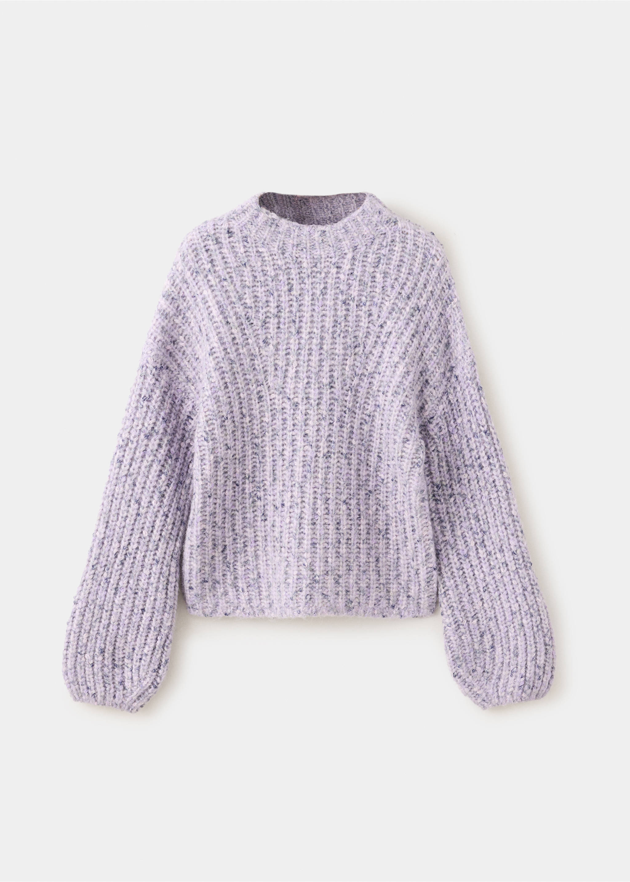 Pull côtelé jaspé - Article sans modèle, Lilas. Ref: 37027922-00.