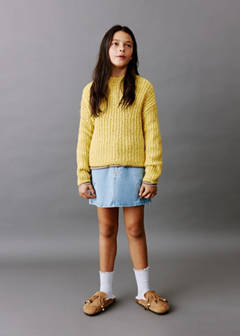 Flecked rib sweater — Lime 2
