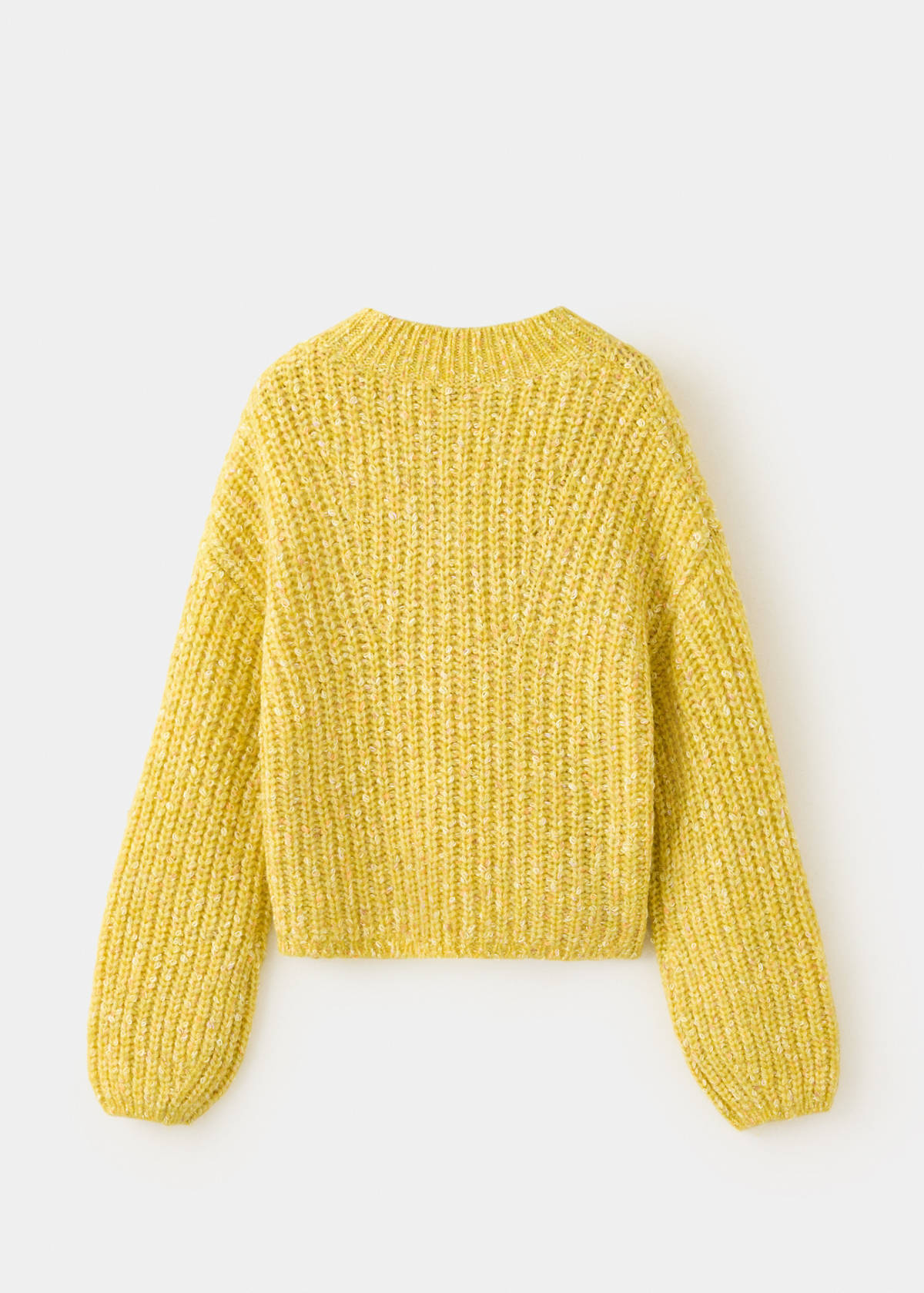 Flecked rib sweater — Lime