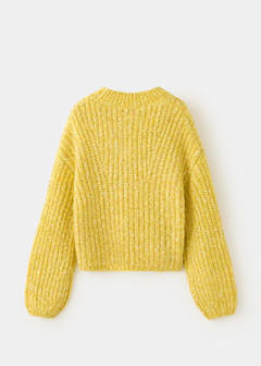 Flecked rib sweater — Lime 6
