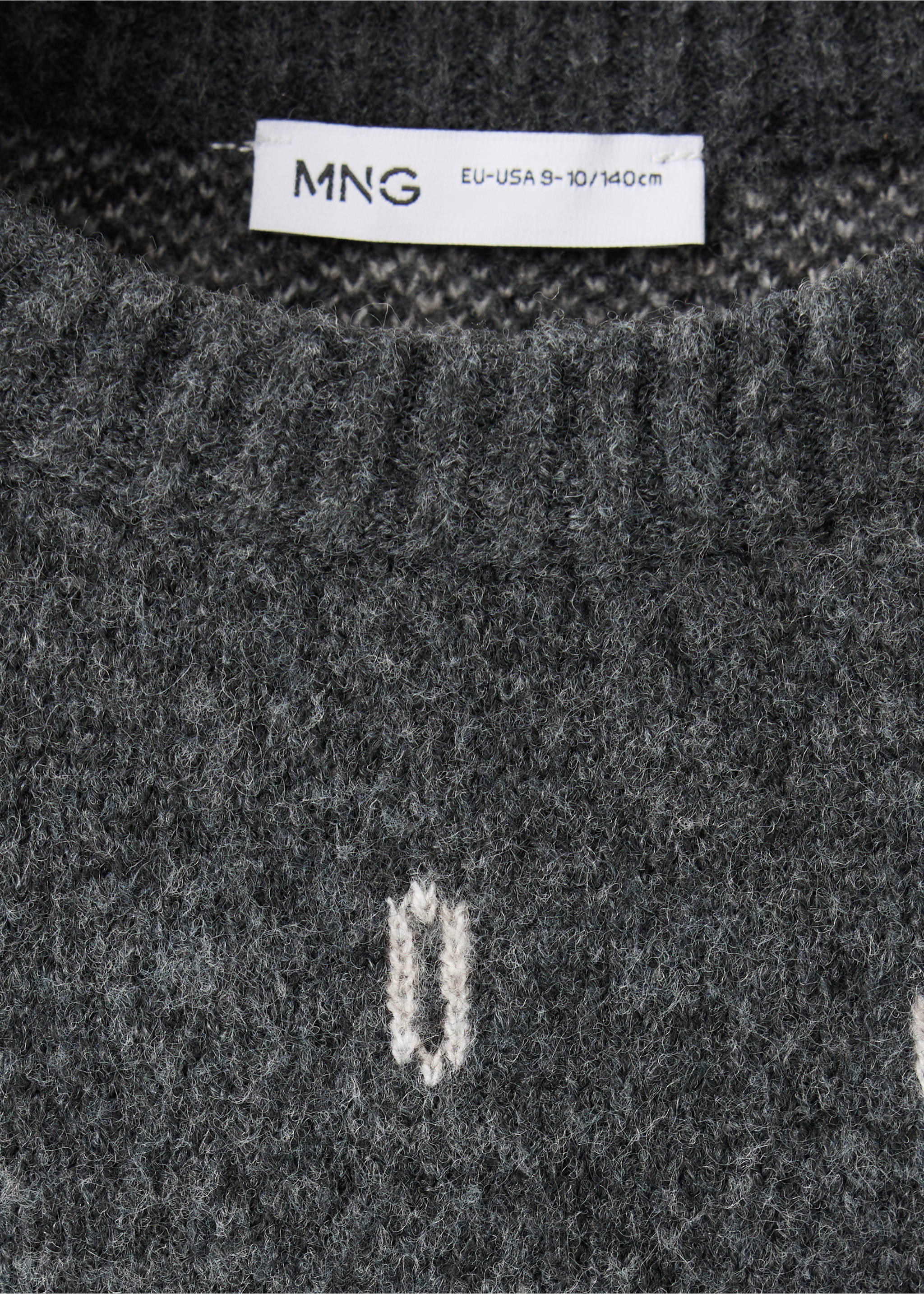 Pull-over maille jacquard - Détail de l'article 8, Gris anthracite. Ref: 37027924-00.