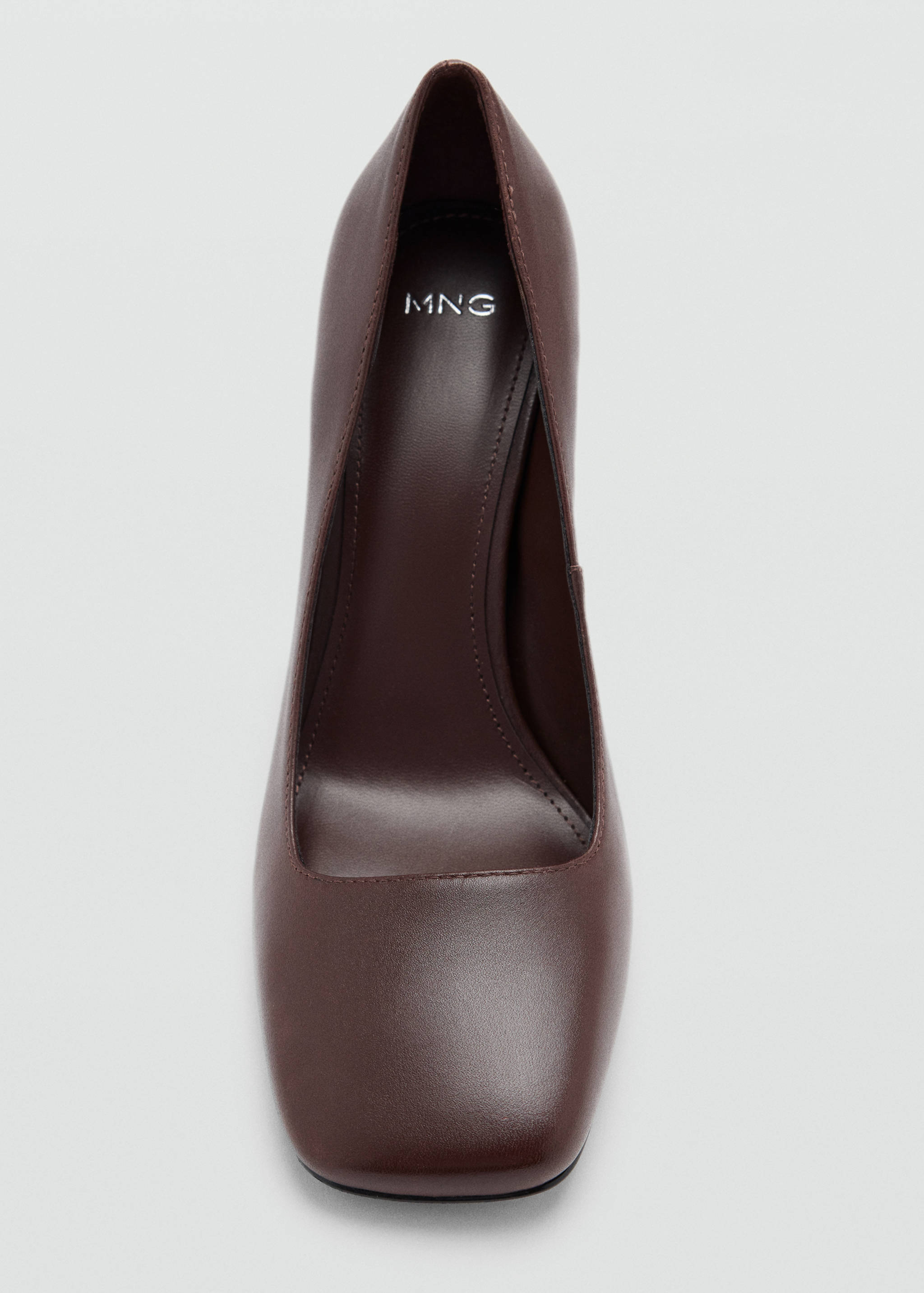 Square-toe leather court shoe - Details of the article 3