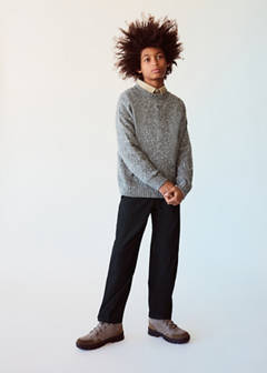Mottled round-neck sweater — Medium Heather Grey 3