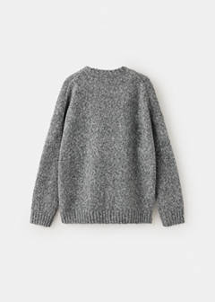 Mottled round-neck sweater — Medium Heather Grey 6