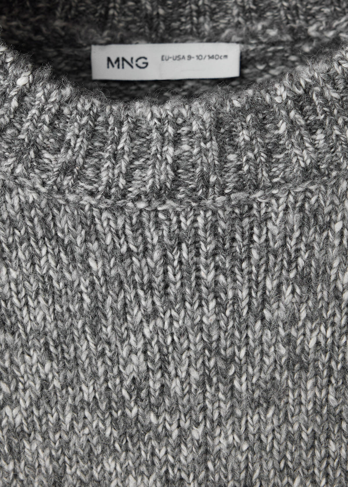 Mottled round-neck sweater — Medium Heather Grey