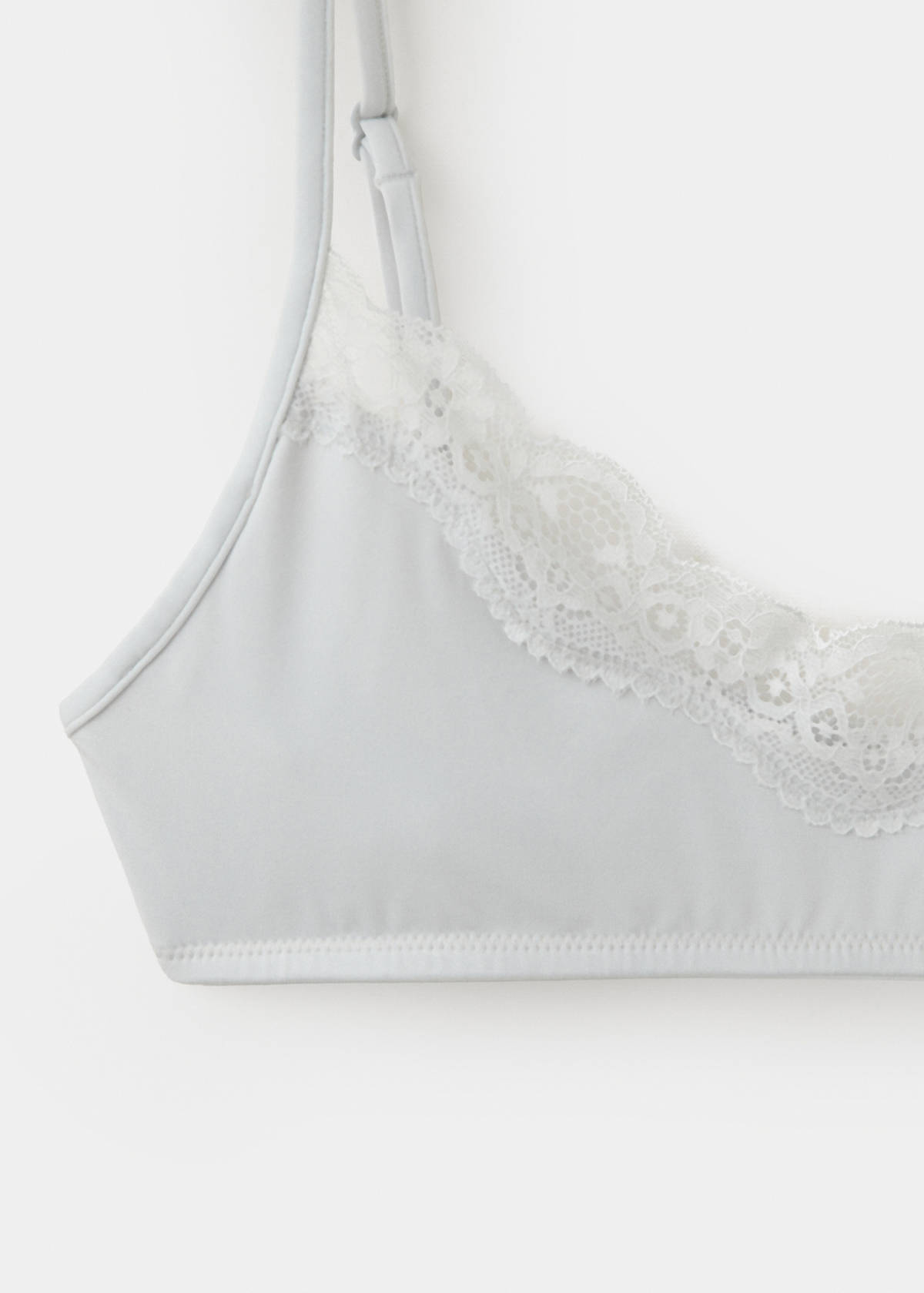 Triangle lace bra — Medium Heather Grey