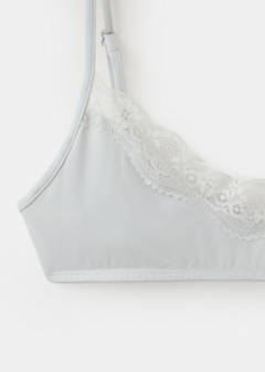 Triangle lace bra — Medium Heather Grey 2