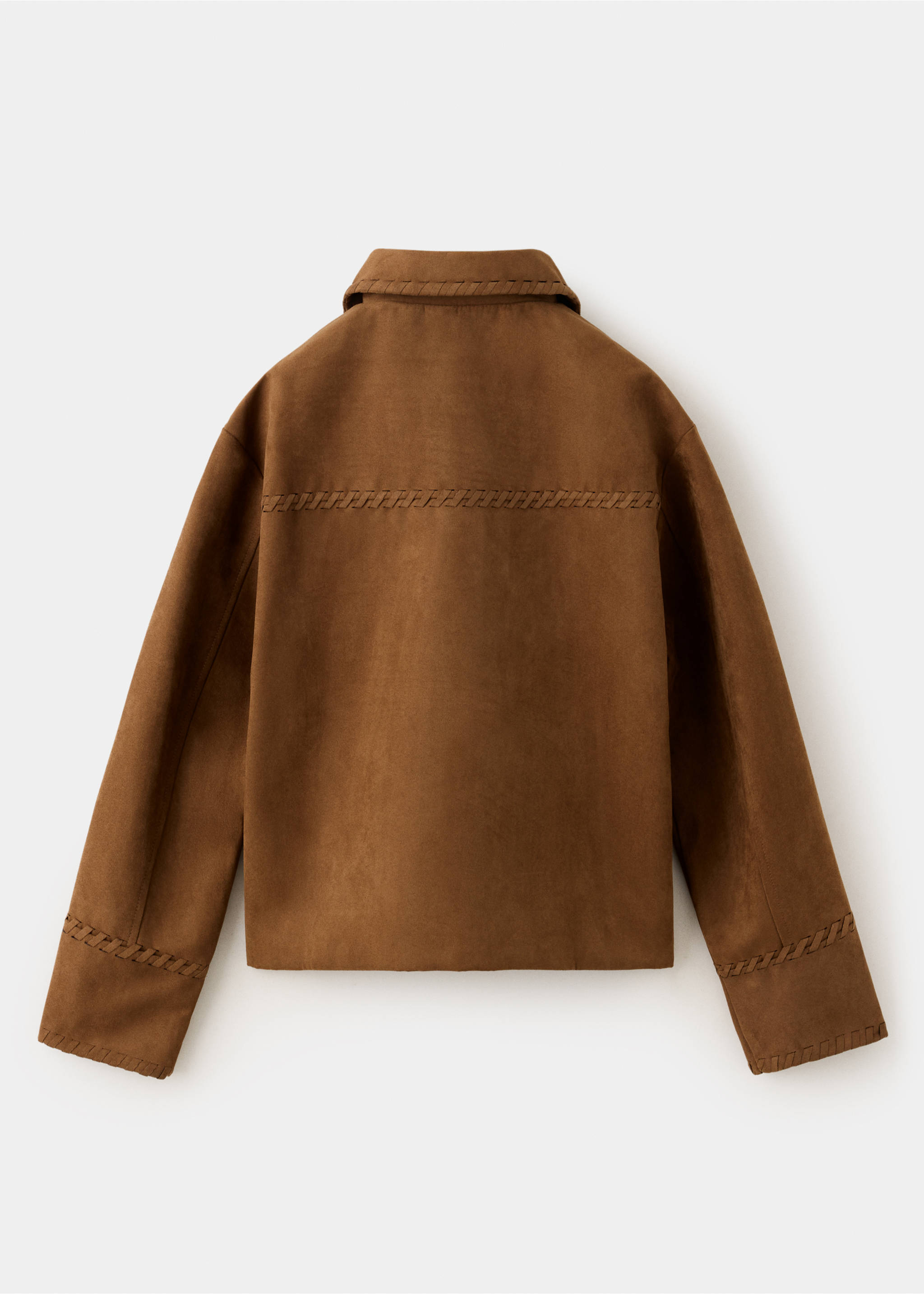 Suede effect jacket - Reverse of the article, Brown. Ref: 37027934-00.