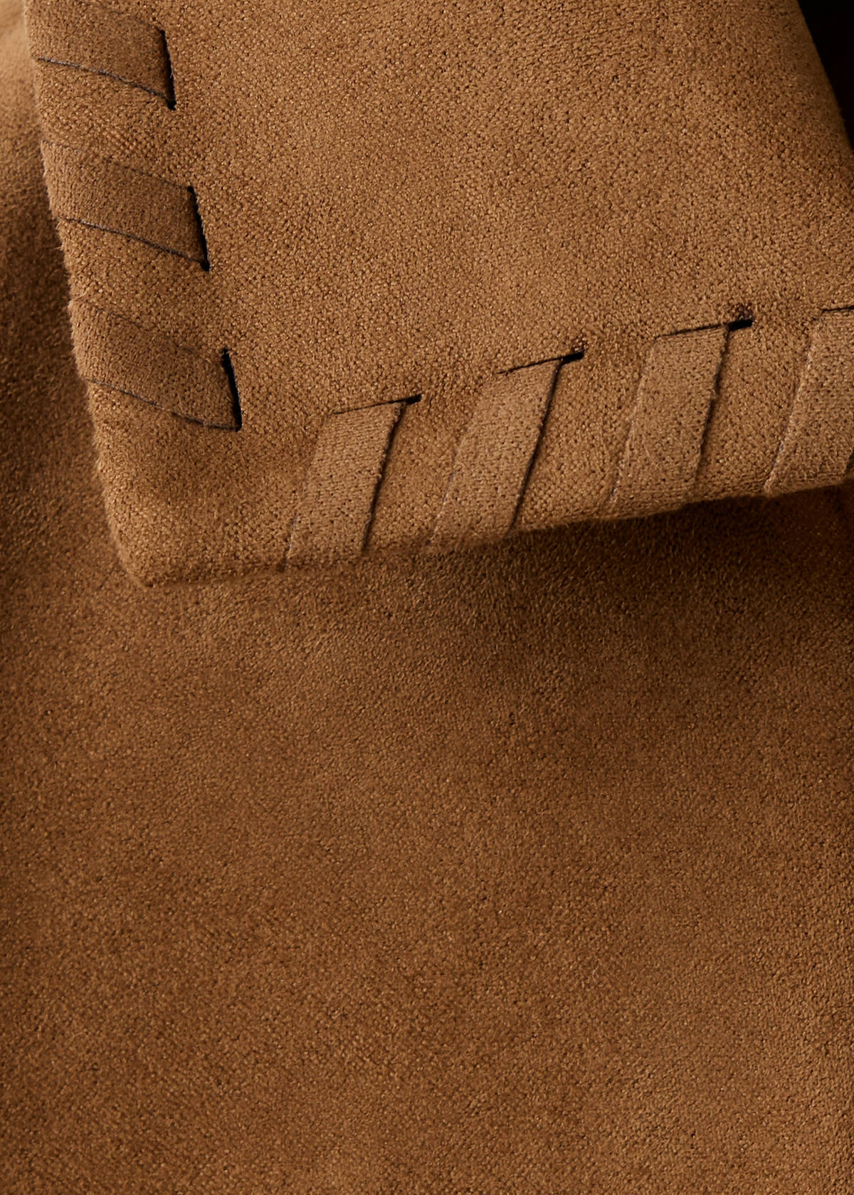 Suede effect jacket — Brown