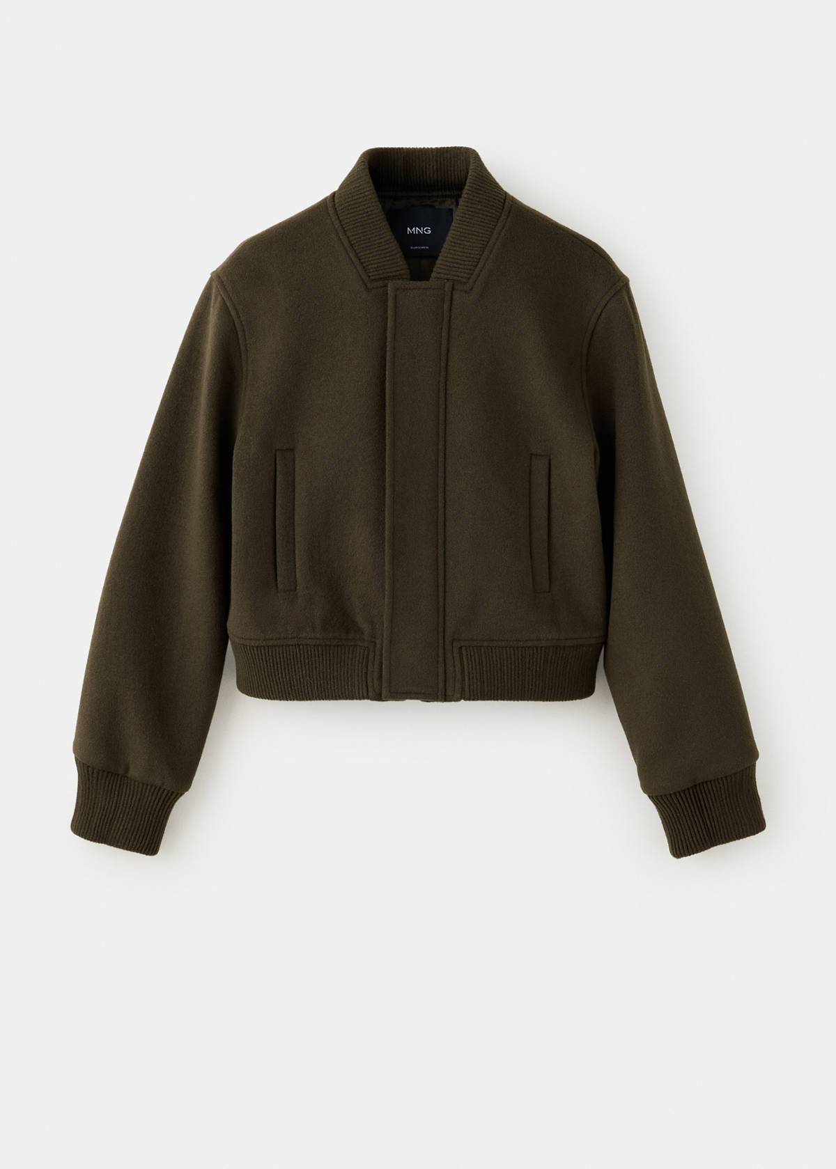 Wool bomber jacket — Khaki