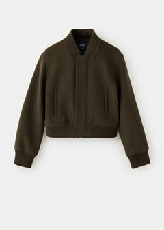Wool bomber jacket — Khaki 5