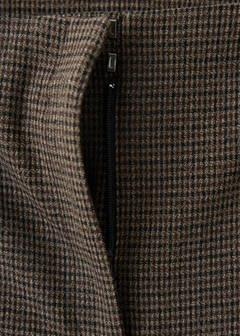 Fitted houndstooth trousers — Medium Brown 6