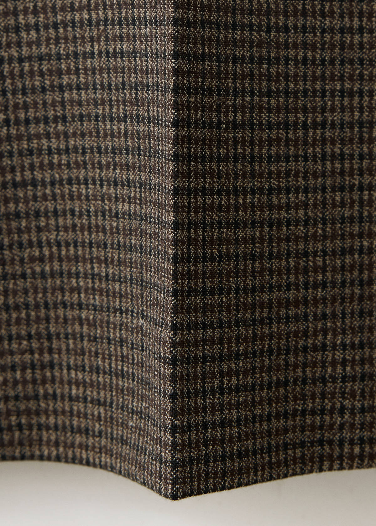 Fitted houndstooth trousers — Medium Brown