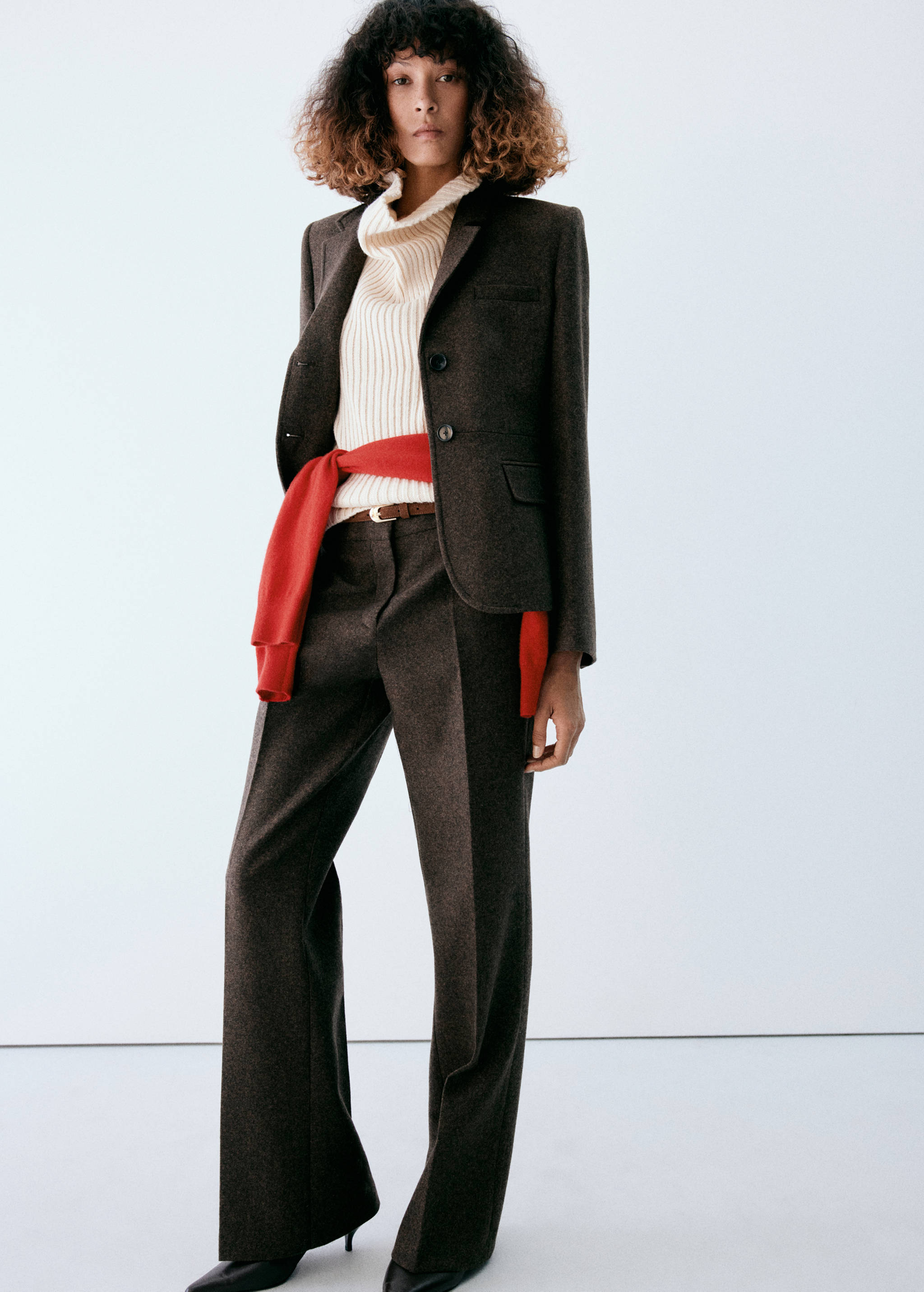 Straight-fit suit trousers - General plane