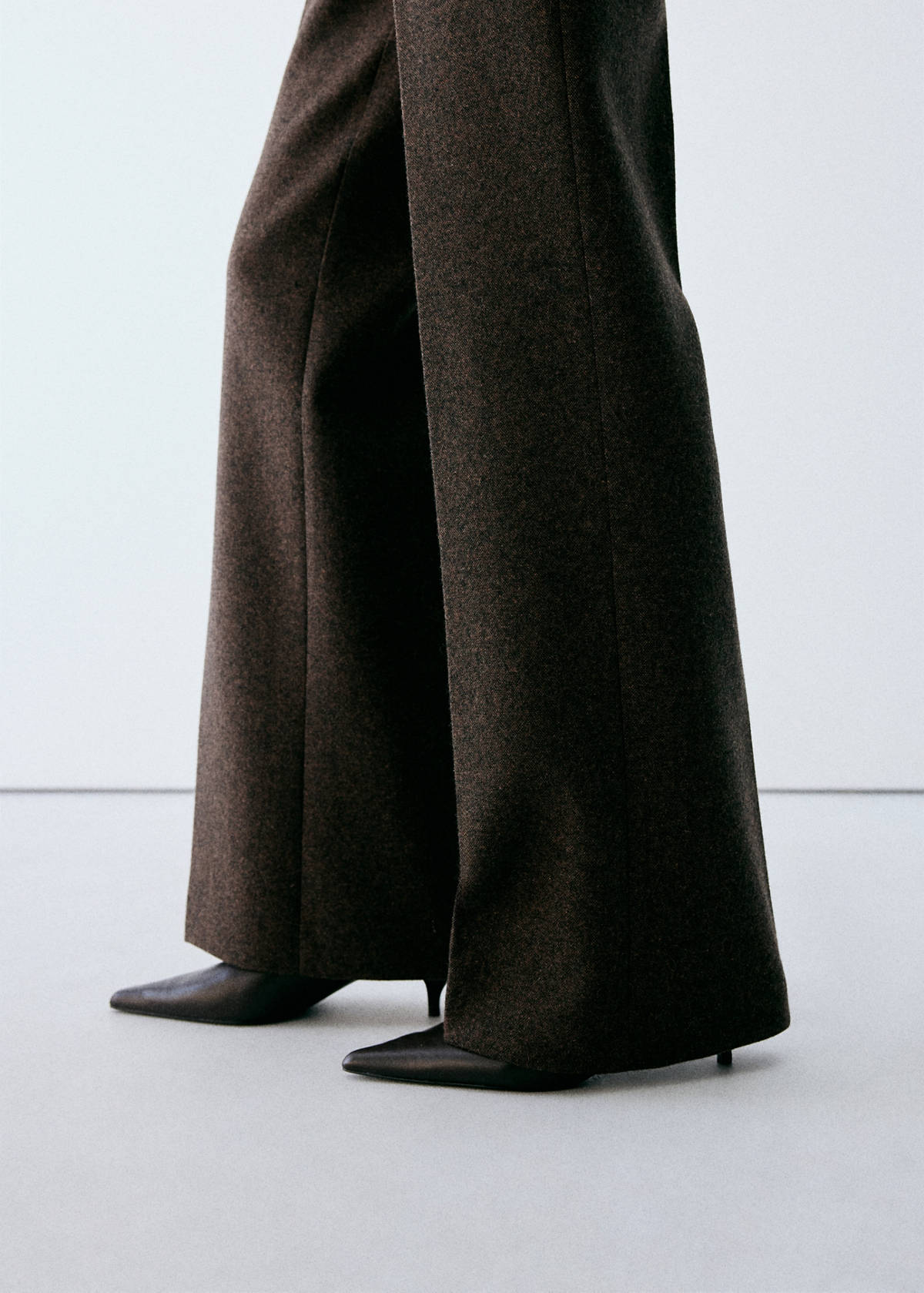 Straight-fit suit trousers — Brown