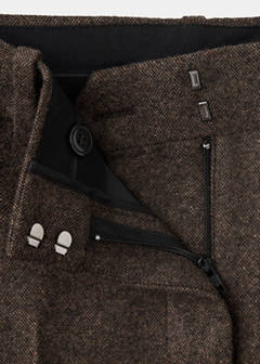 Straight-fit suit trousers — Brown 7