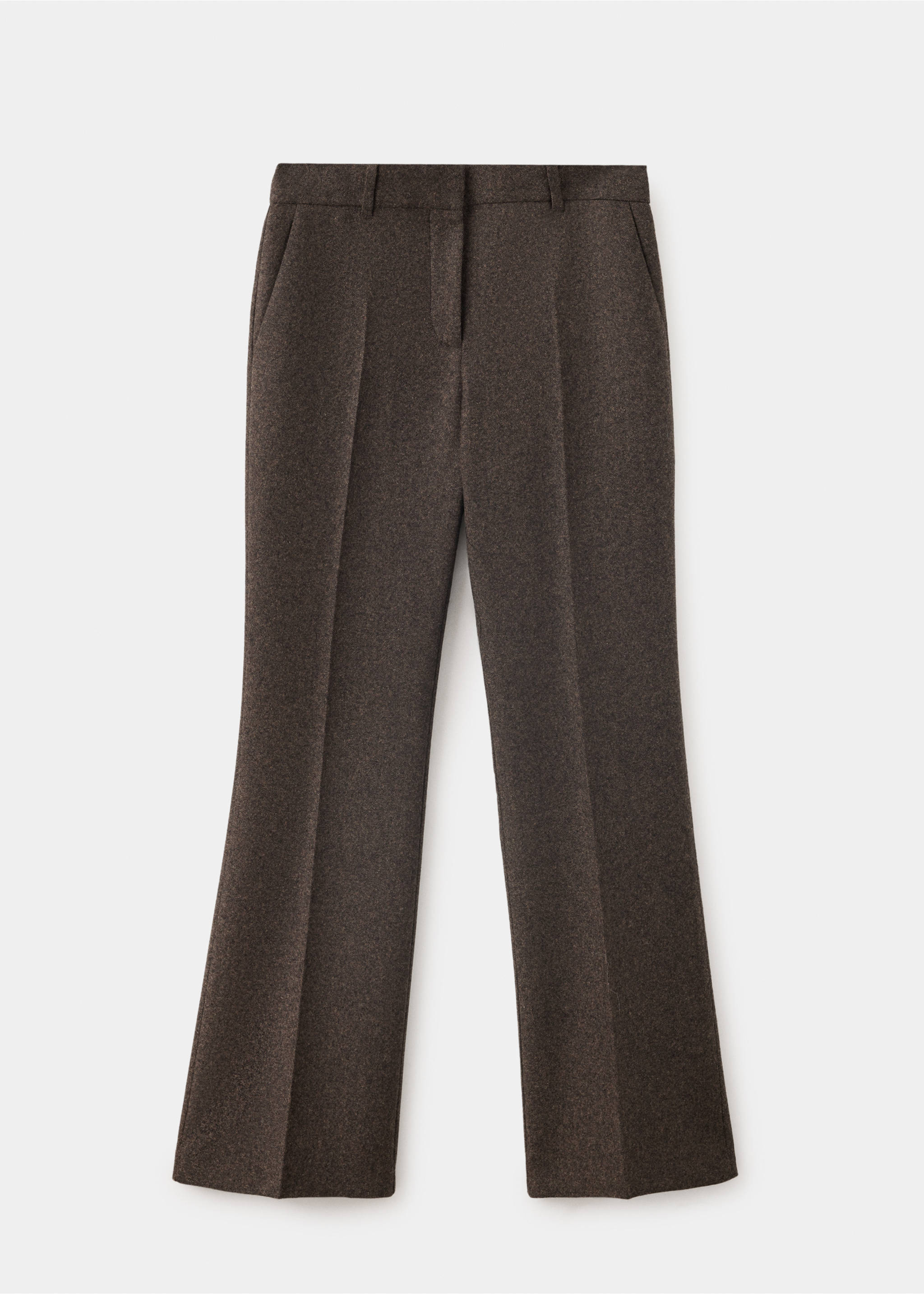 Straight-fit suit trousers - Article without model, Brown. Ref: 37027945-00.