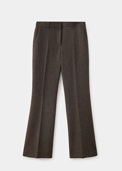Straight-fit suit trousers — Brown 6