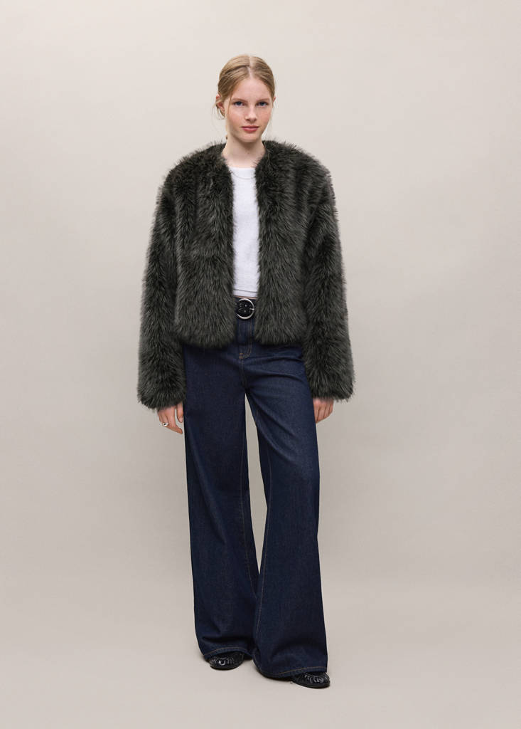 Faux-fur coat