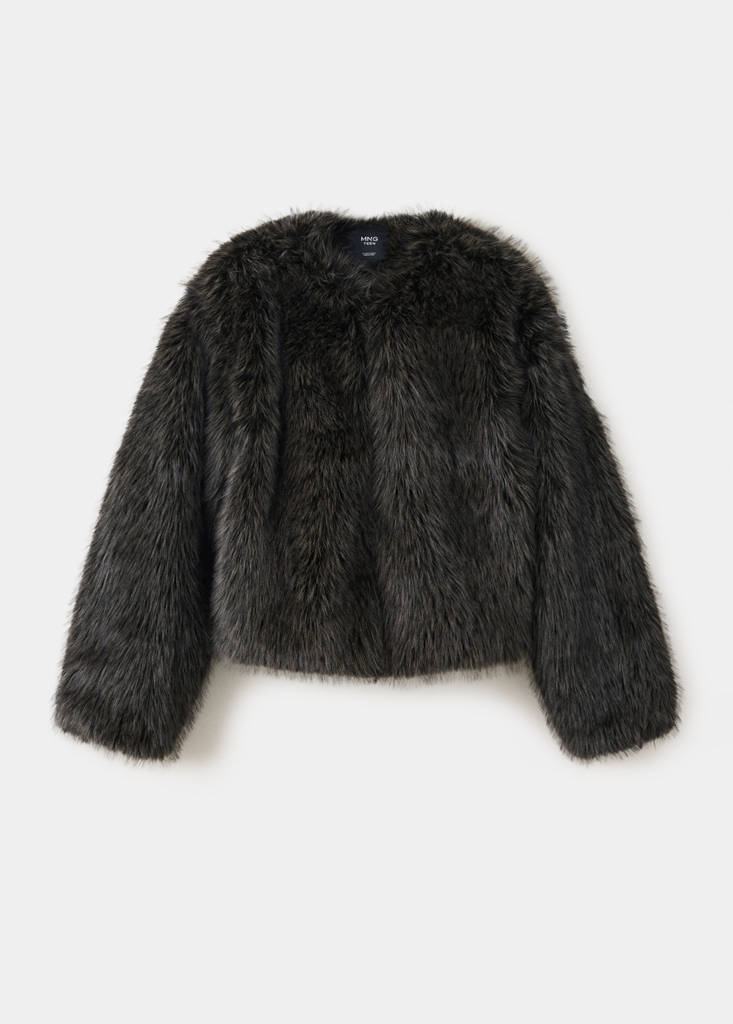 Faux-fur coat - thumbnail 4