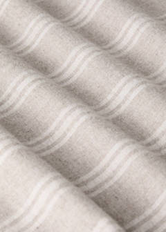 Striped flannel duvet cover for 180 cm bed — Beige 2