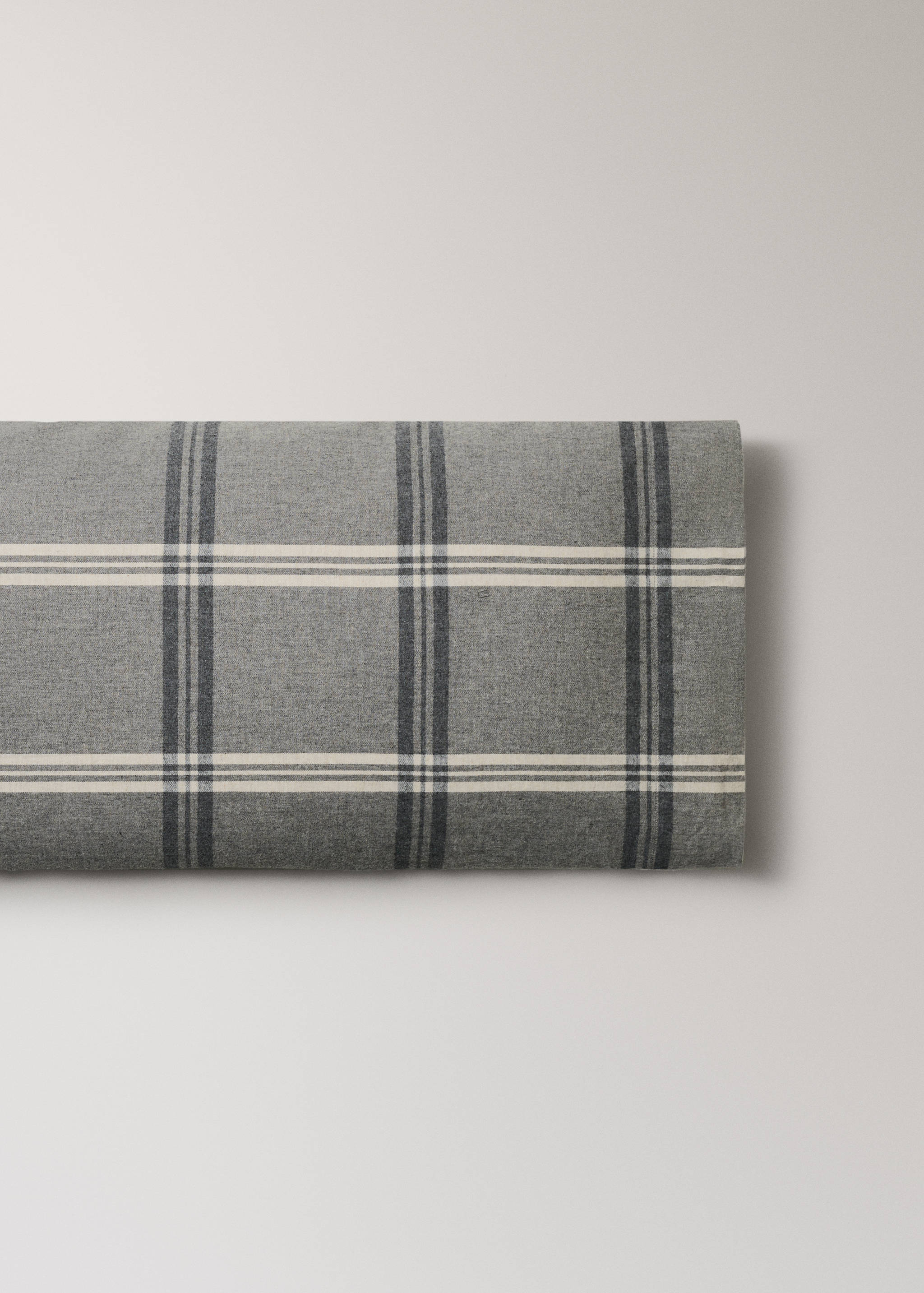 Karierter Flanell-Kopfkissenbezug 45 x 110 cm - Artikel ohne Model
