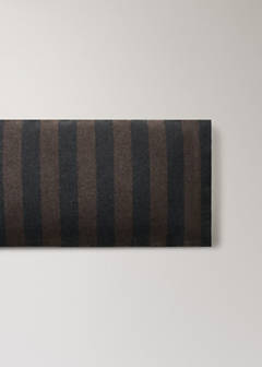 Striped flannel pillowcase 45x110cm — Brown 5