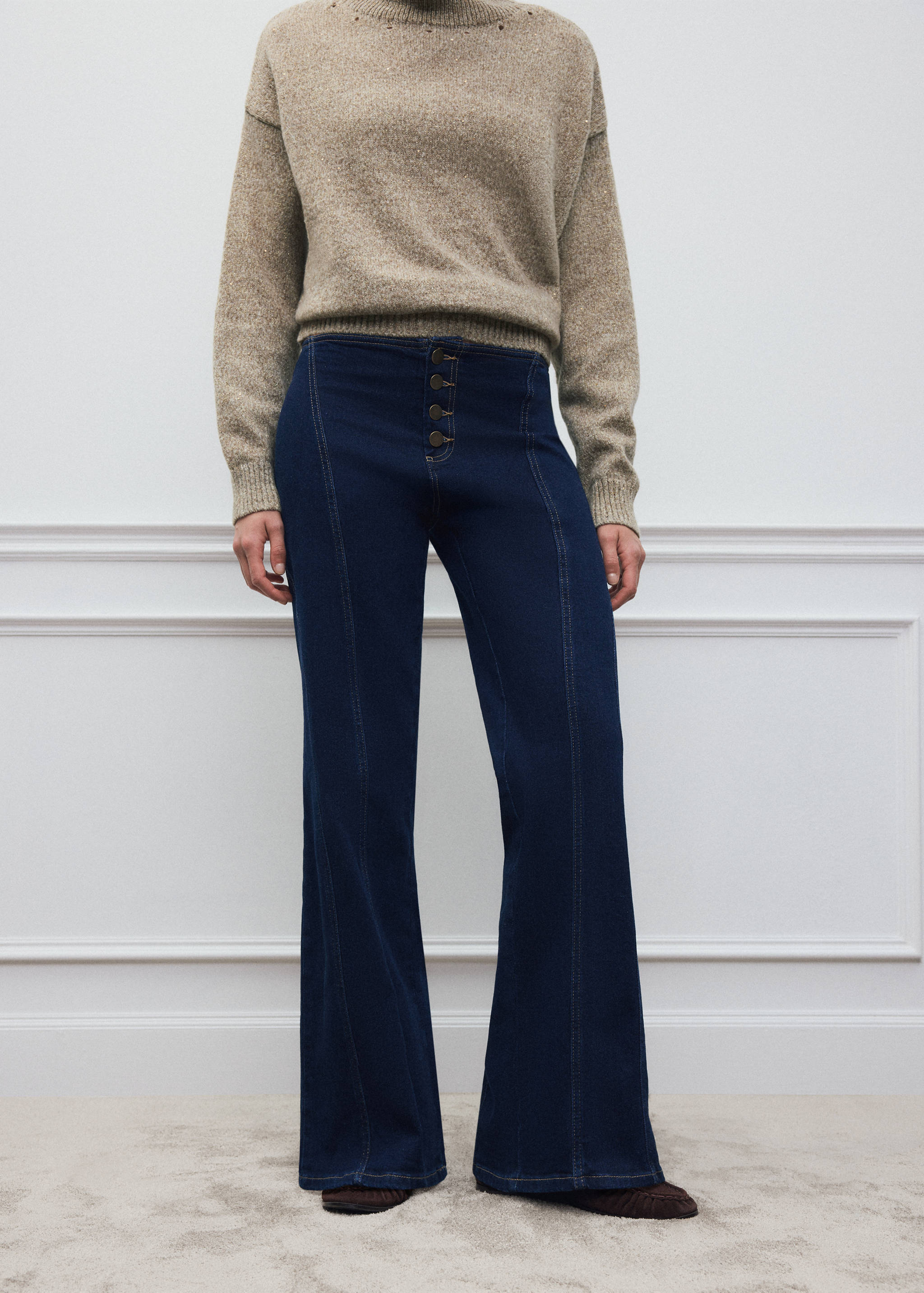 Jean taille basse coutures - Plan moyen