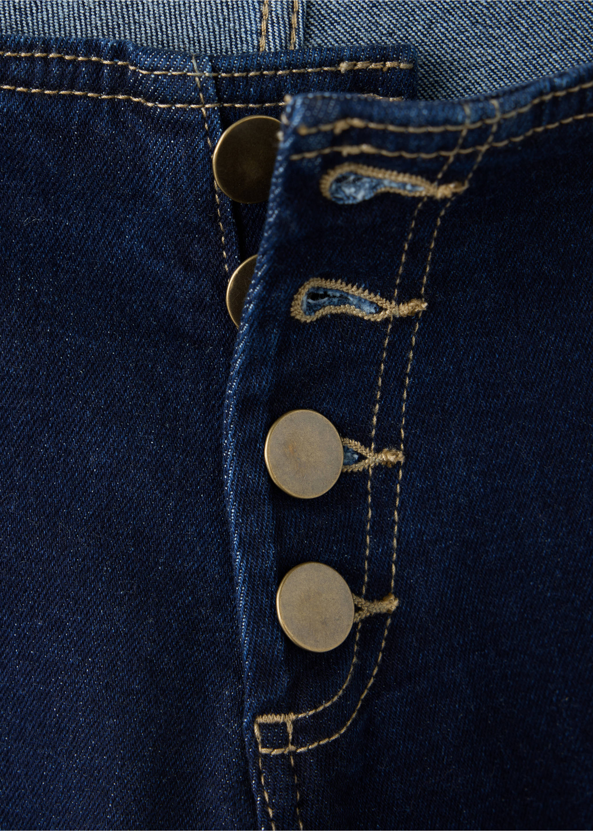 Jean taille basse coutures - Détail de l'article 8, Bleu. Ref: 37028276-00.